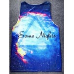 Blue Some Nights Galaxy Universe Stars Net Sleeveless Mens T-shirt Vest Sports Tank Top